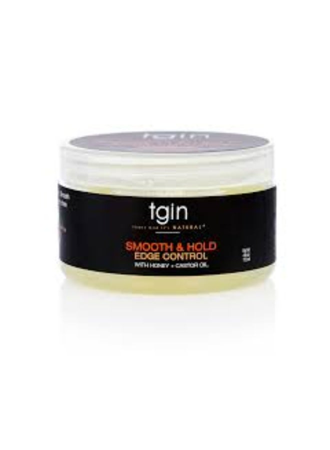 tgin Smooth & Hold Edge Control Enriched with Honey & Castor Oil for Natural Hair - Dry Hair - Curly Hair - 4 oz